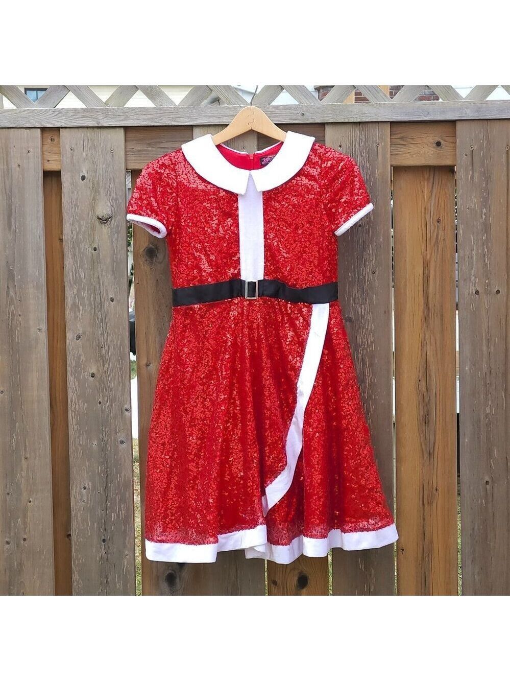 Jojo's closet nickelodeon Sequin Santa Dress Juniors XL 14-16 Mrs. Claus